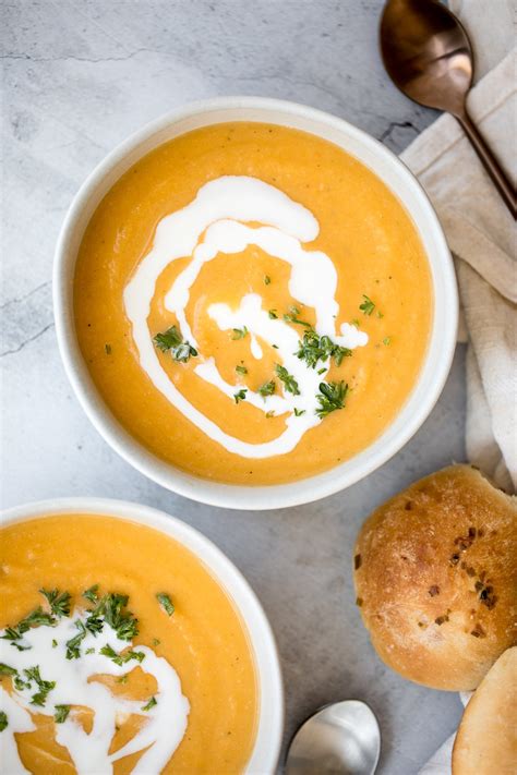roasted-butternut-squash-and-cauliflower-soup-ahead image