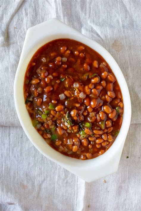 sweet-and-spicy-baked-beans-easy-using-canned image