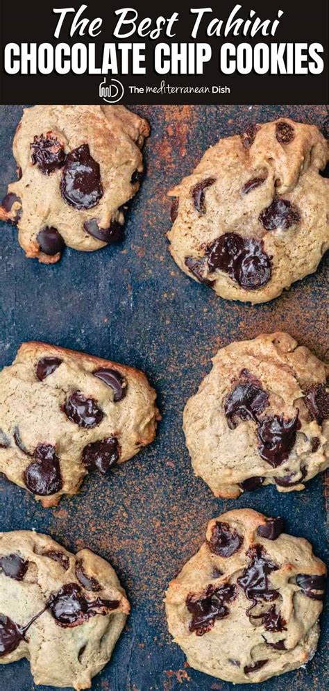 perfect-tahini-chocolate-chip-cookies-no-butter-the image