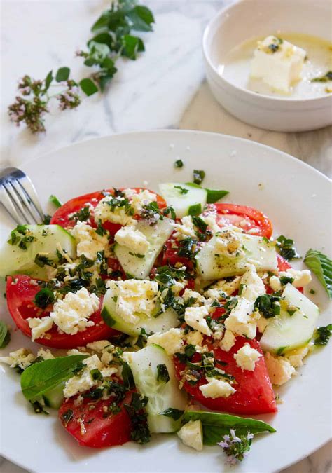 quick-heirloom-tomato-salad-with-feta-crispy-oregano image