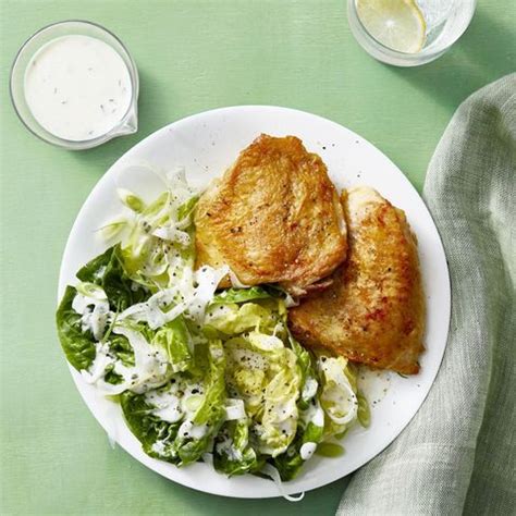 crispy-chicken-thighs-with-buttermilk-fennel-salad image