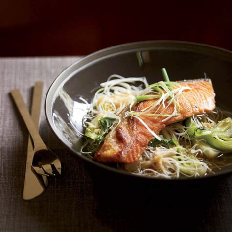 pan-seared-salmon-with-bok-choy-and-rice-noodles image
