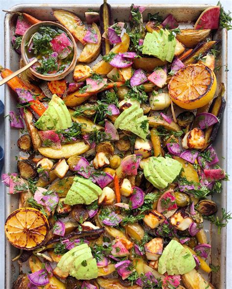 sheet-pan-halloumi-with-roasted-veggies-the-feedfeed image