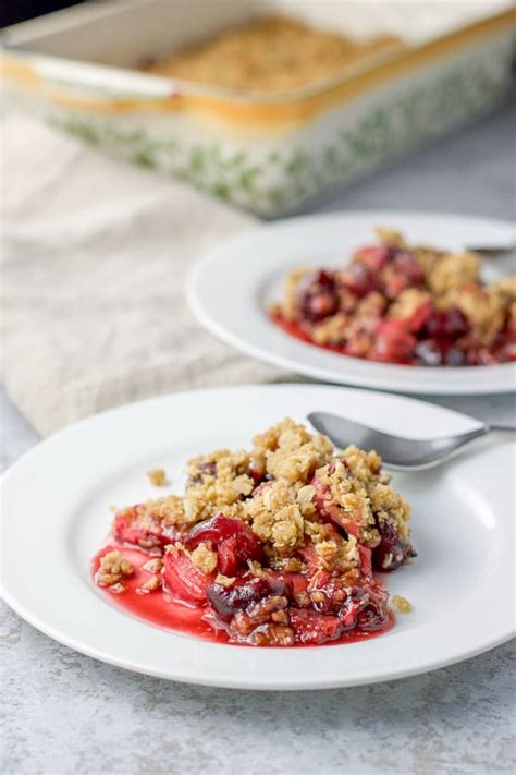 cherry-rhubarb-crisp-sweet-sour-perfection-dishes image