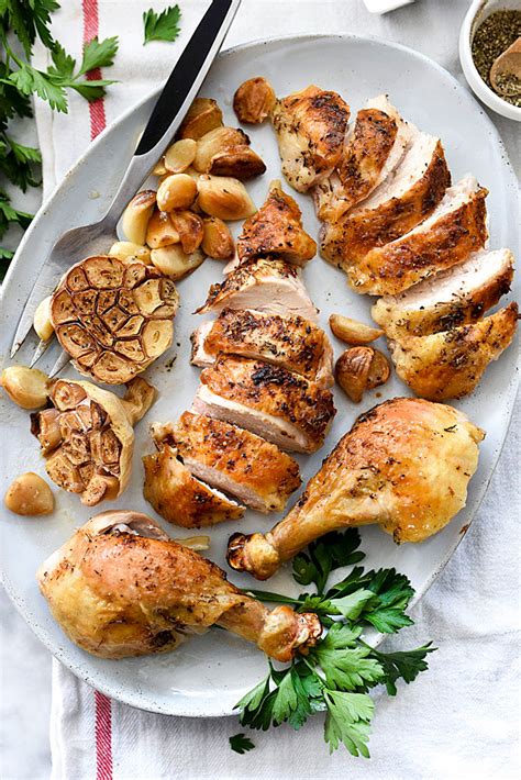 40-clove-garlic-chicken-roasted-whole-chicken image