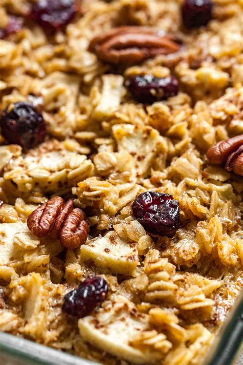 easy-baked-oatmeal-recipe-with-apples-cranberries image