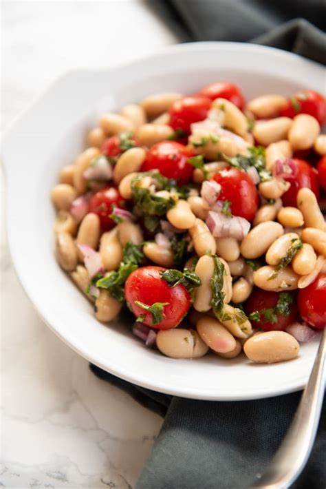 tomato-and-white-bean-salad-with-basil-two-lucky image