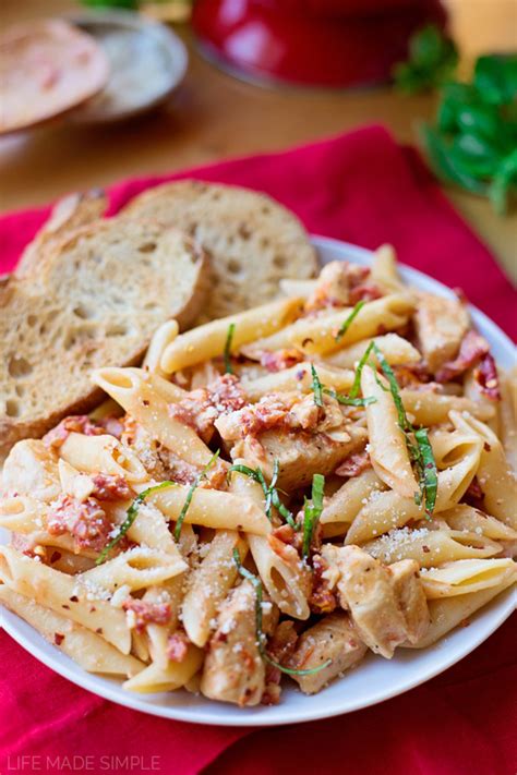 creamy-sun-dried-tomato-penne-with-chicken-life image