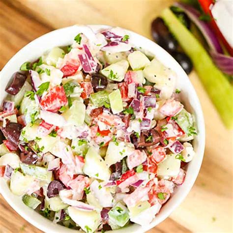 easy-creamy-greek-salad-recipe-eating-on-a-dime image