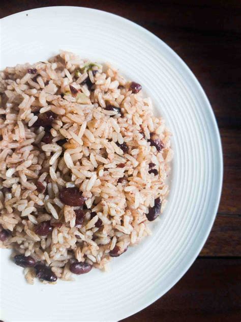 easy-caribbean-rice-and-beans-coconut-rice-red image