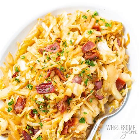 keto-southern-fried-cabbage-recipe-with-bacon image