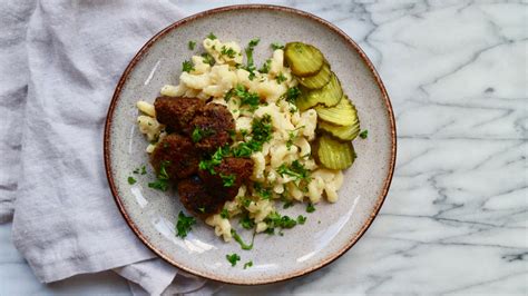 swedish-milk-stewed-macaroni-with-meatballs-and image