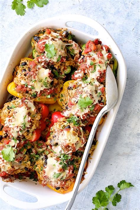 chicken-and-spanish-rice-stuffed-peppers-recipe-from-a-chefs image