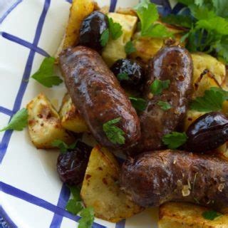 red-wine-roasted-sausages-with-potatoes-olives image