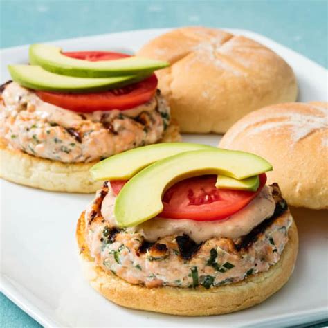 grilled-southwestern-salmon-burgers-americas-test image