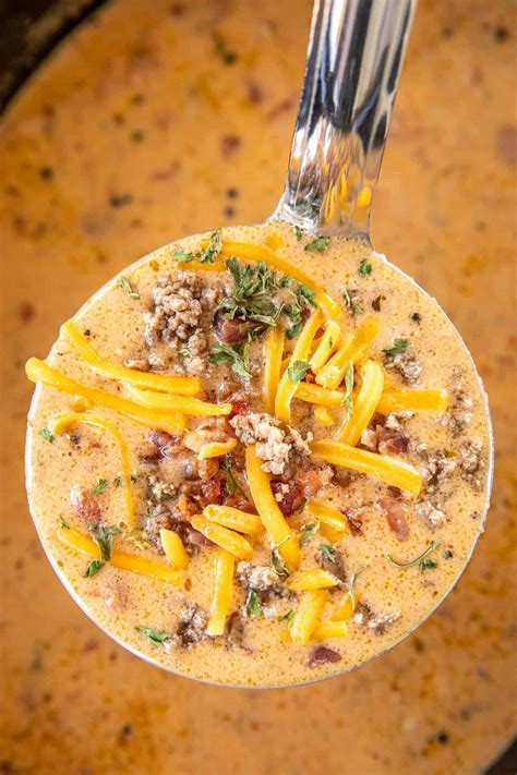 slow-cooker-low-carb-bacon-cheeseburger-soup image