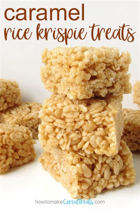 caramel-rice-krispie-treats-howtomakecerealtreatscom image