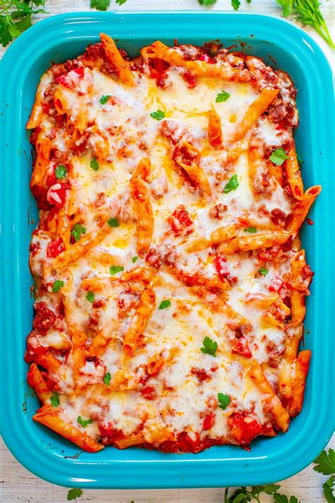 cheesy-beef-and-pasta-casserole-averie-cooks image