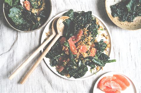 spicy-kale-red-grapefruit-and-crispy-rice-salad image