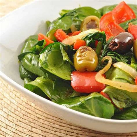 warm-spinach-salad-wroasted-red-peppers-and image