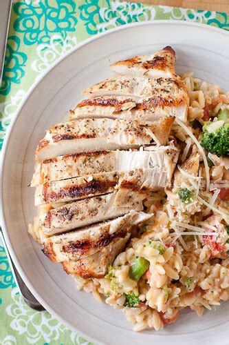 herb-grilled-chicken-with-creamy-broccoli-orzo image