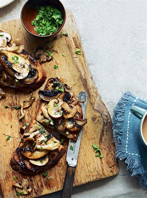 garlic-mushrooms-on-toast-recipe-delicious-magazine image
