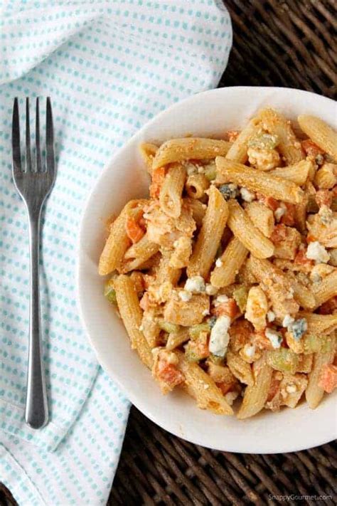 buffalo-chicken-pasta-salad-recipe-snappy-gourmet image