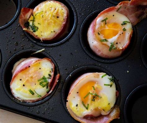air-fryer-bacon-and-egg-cups-fork-to-spoon image