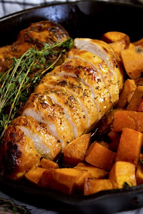 honey-glazed-chicken-with-sweet-potatoes-laughing image