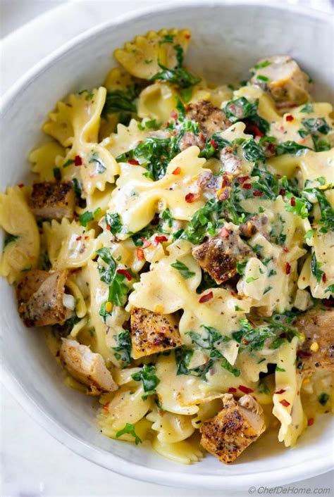 chicken-florentine-pasta-recipe-chefdehomecom image