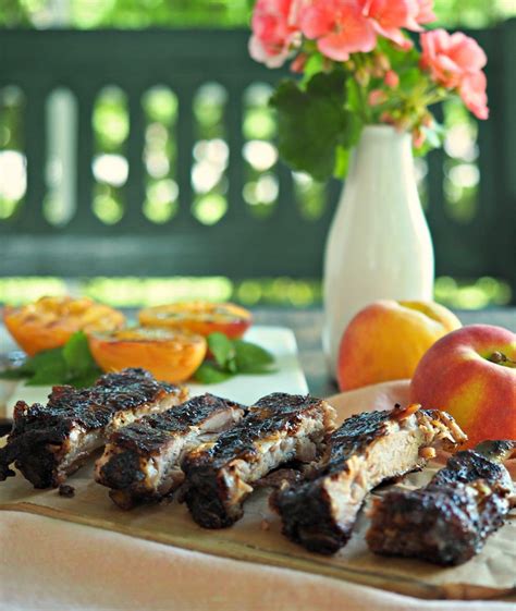 peach-bourbon-baby-back-ribs-simply-sated image