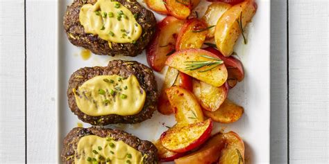 mustard-crusted-mini-meatloaves-with-roasted-apples image