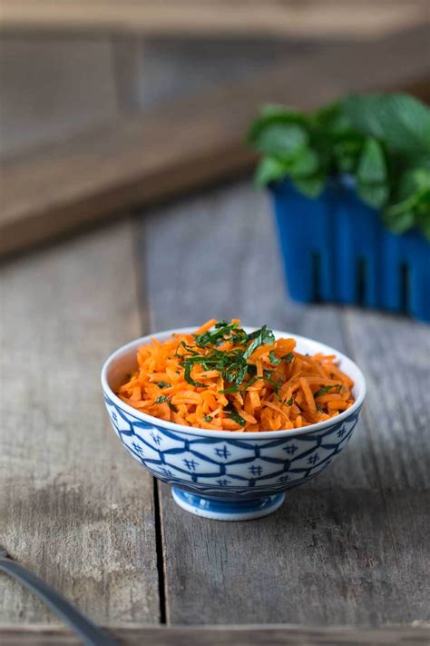 carrot-salad-with-mint-honey-and-lemon-savory-simple image