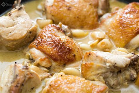 garlic-chicken-with-white-wine-sauce-recipe-simply image