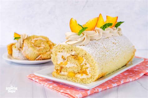 peaches-and-cream-cake-roll-dixie-crystals image