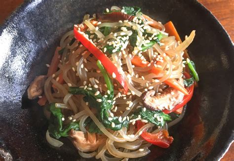 korean-vegan-chap-chae-stir-fried-glass-noodles image
