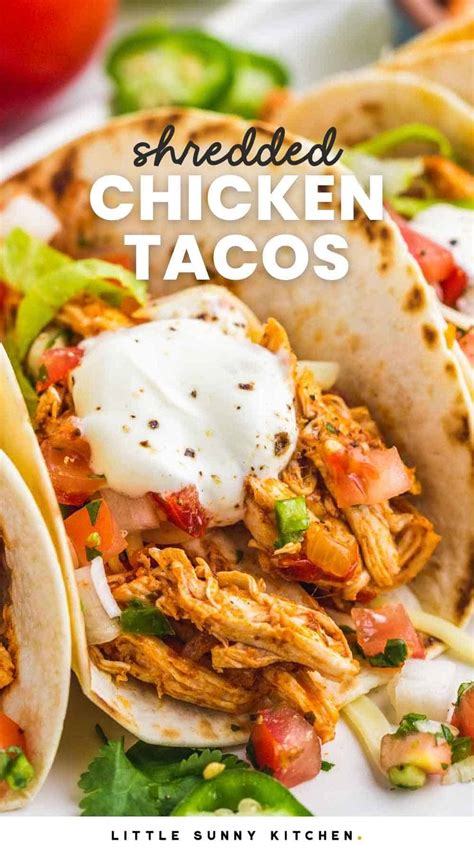 shredded-chicken-tacos-recipe-little-sunny-kitchen image