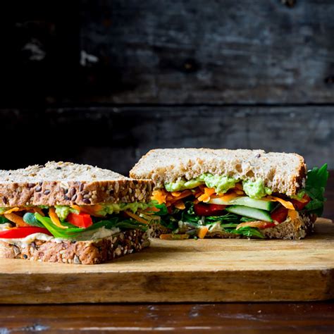 veggie-hummus-sandwich-eatingwell image