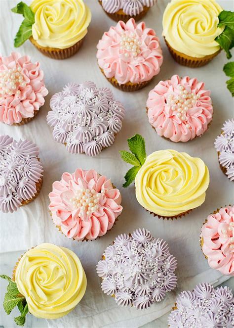 how-to-make-flower-cupcakes-roses-zinnias-and image