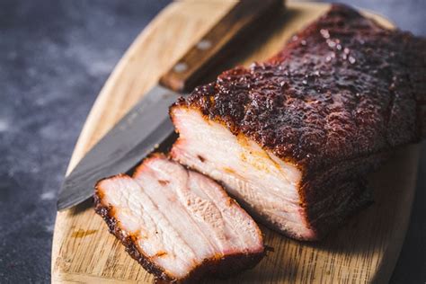 sweet-and-slightly-spicy-smoked-pork-belly image