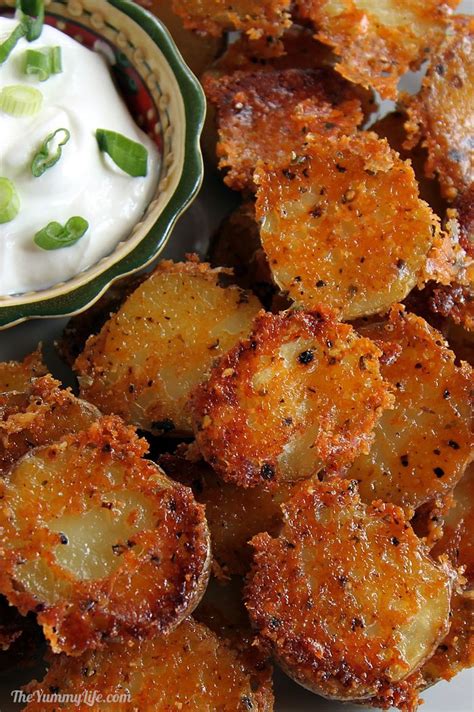 easy-crispy-parmesan-garlic-roasted-baby-potatoes image