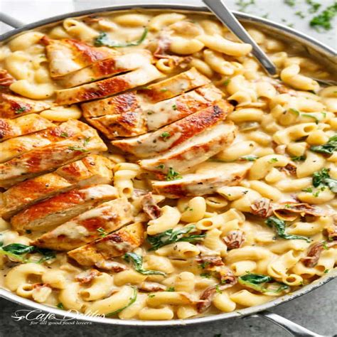 tuscan-chicken-mac-and-cheese-one-pot-stove-top image