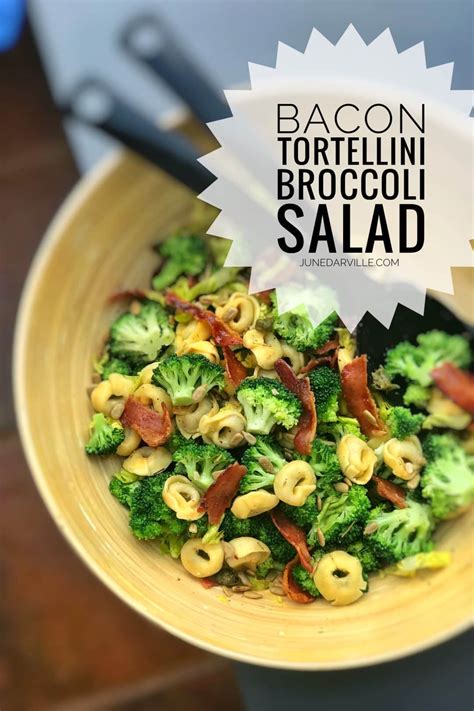 easy-bacon-tortellini-broccoli-salad-simple-tasty-good image