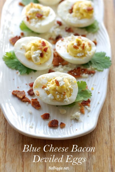 blue-cheese-and-bacon-deviled-eggs-nobiggie image