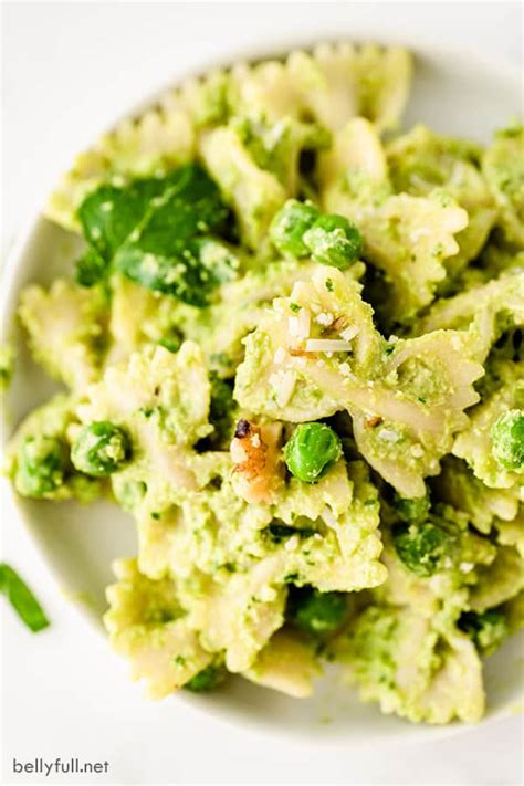 pasta-with-pea-and-parsley-pesto-belly-full image