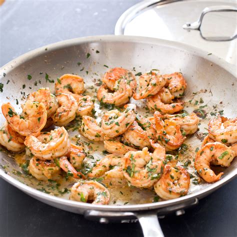 pan-seared-shrimp-with-garlic-lemon-butter-americas-test image