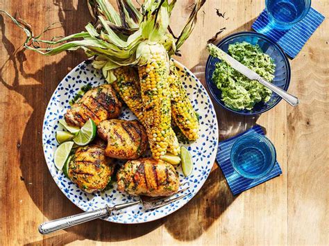 grilled-chicken-and-corn-with-charred-scallion-lime-butter image