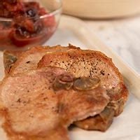 pork-chops-with-rhubarb-cherry-sauce-recipe-pbs image