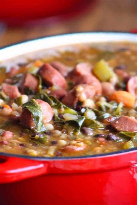 spicy-southern-15-bean-soup-with-smoked-sausage-the image
