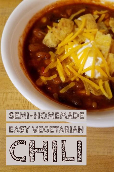 semi-homemade-easy-vegetarian-chili-delishably image